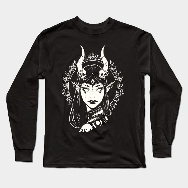 Gothic Elf Long Sleeve T-Shirt by Daaiana